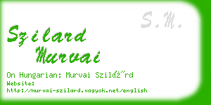 szilard murvai business card